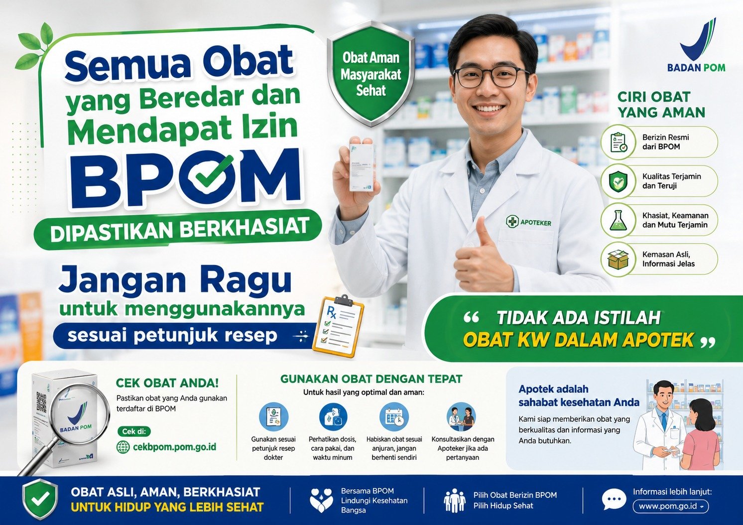 Semua obat beredar dengan izin BPOM pasti berkhasiat